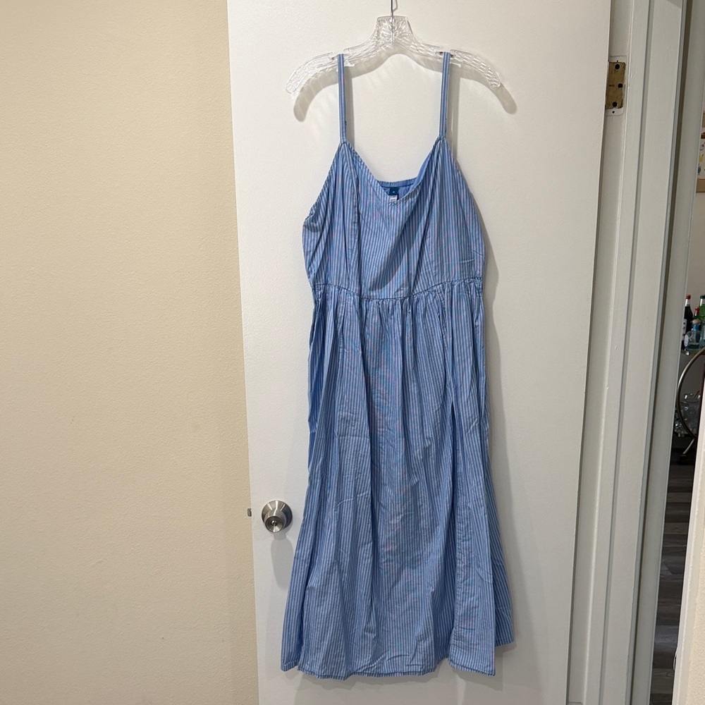 Old Navy Light Blue Striped Dress - Picture 2 of 8